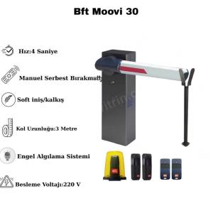 Bft Moovi 30 otopark bariyeri, 3 metre kol uzunluğu, 4 saniye hızlı açılma, engel algılama ve 220V besleme ile güvenli ve dayanıklı geçiş çözümü sunar. , BftMoovi30OtoparkGirişi , BftBariyerOtoparkGirişi , OtomatikBariyerSiteGirişi , 3MetreKolluOtoparkBariyeri , HızlıGeçişOtoparkGirişi , EngelAlgılamaBariyerSistemi , BftOtomasyonKamuKurumu