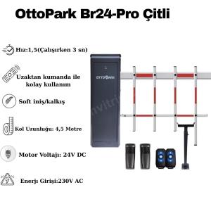 OttoPark Br24-Pro çitli 4,5 metre otomatik otopark bariyeri; uzaktan kumandalı, soft iniş/kalkışlı, 24V DC motorlu ve yüksek güvenlikli çözüm. , OttoParkOtoparkGirişi , Br24ProÇitliOtoparkBariyeri , OtomatikBariyerSiteGirişi , ÇitliBariyerOtoparkGüvenliği , OttoParkUzaktanKumandalı , 4_5MetreKolluBariyer , OtoparkBariyeriKamuKurumu