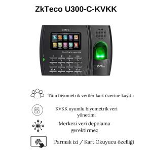 ZkTeco U300-C-KVKK Mifare Parmak İzi Okuma Cihazı Özellikleri ZkTeco U300-C-KVKK Mifare Parmak İzi Okuma Cihazı