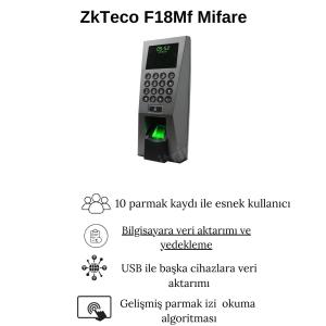 ZkTeco F18Mf Mifare Parmak İzi Okuma Cihazı Görseli pdf , pdf