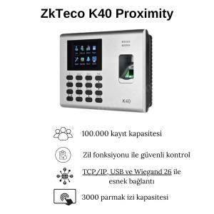 ZkTeco K40 Proximity Parmak İzi Okuyucu Özellikleri ZkTeco K40 Proximity Parmak İzi Okuyucu