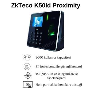 ZkTeco K50Id Proximity Parmak İzi Okuma Cihazı Özellikleri ZkTeco K50Id Proximity Parmak İzi Okuma Cihazı