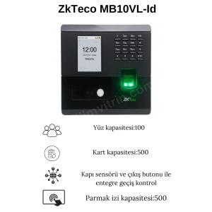 ZkTeco MB10VL-Id Parmak izi Okuyuculu Yüz Tanıma Cihazı Özellikleri ZkTeco MB10VL-Id Parmak izi Okuyuculu Yüz Tanıma Cihazı