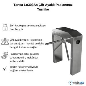 Tansa Ltt303As Çift Ayaklı Paslanmaz Turnike Tansa Ltt303As Çift Ayaklı Paslanmaz Turnike