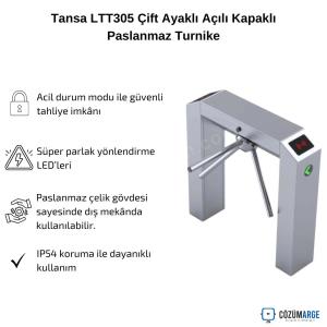Tansa LTT305 Çift Ayaklı Açılı Kapaklı Paslanmaz Turnike Tansa LTT305 Çift Ayaklı Açılı Kapaklı Paslanmaz Turnike