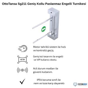 Tansa Sg211 Geniş Kollu Paslanmaz Engelli Turnikesi Tansa Sg211 Geniş Kollu Paslanmaz Engelli Turnikesi